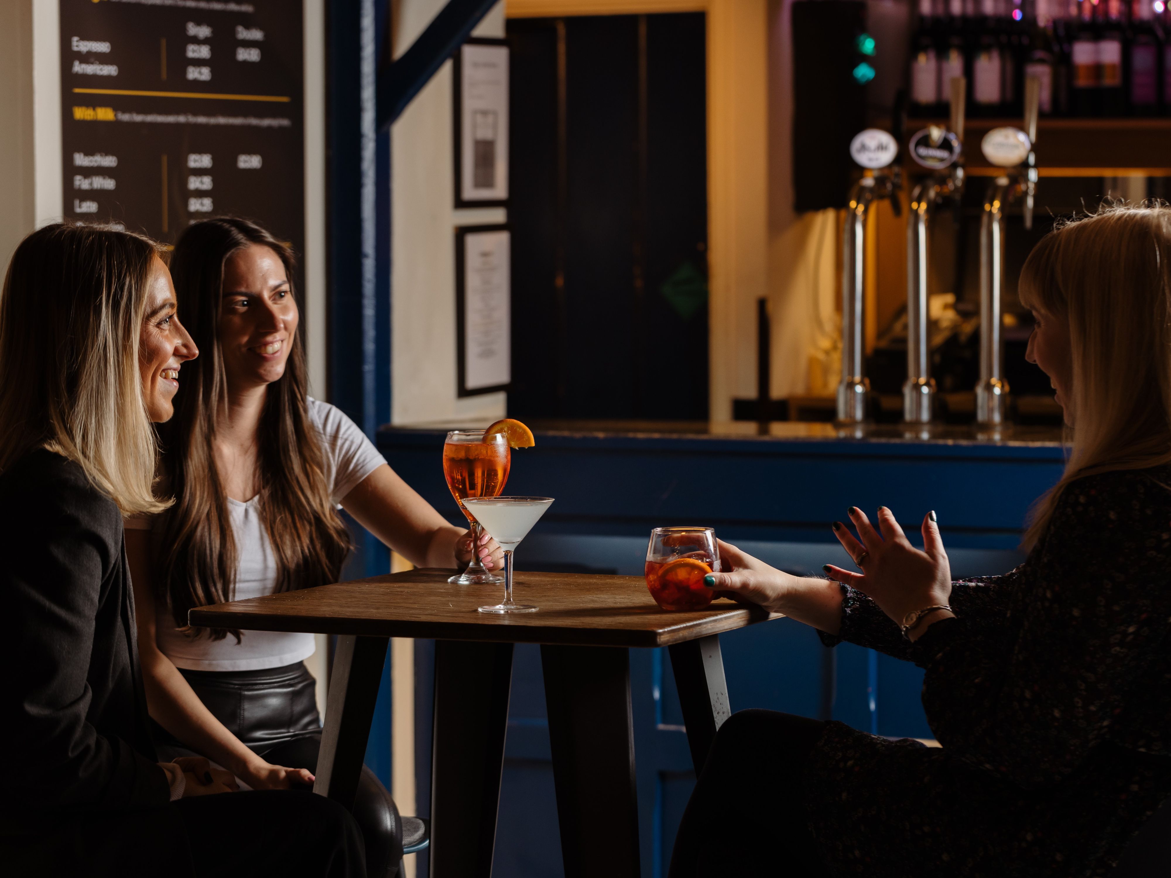 Guests enjoying a drink